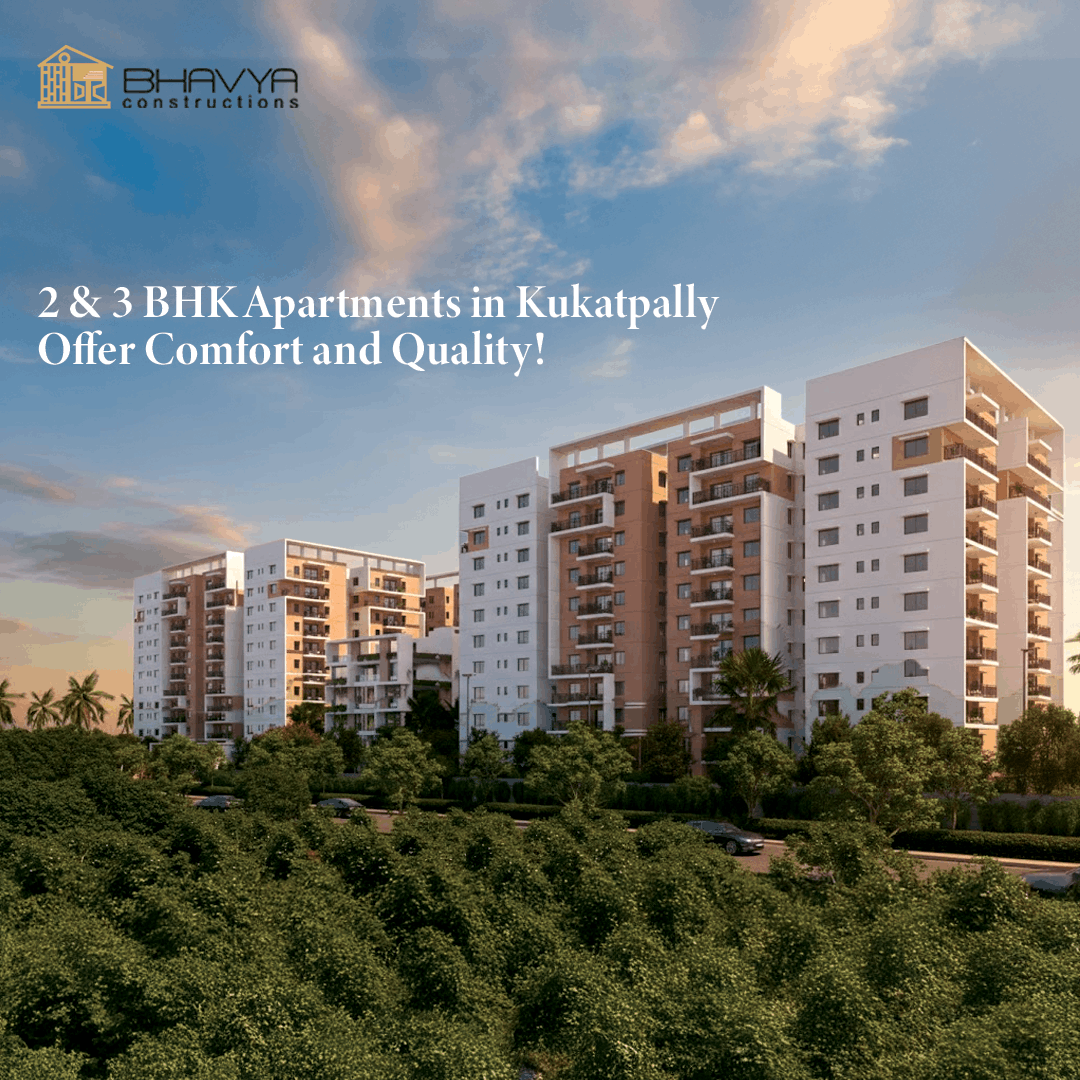 2 & 3 BHK Apartments in Kukatpally Offer Comfort and Quality!
